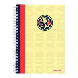 Cuaderno profesional Dietrix First Class dura doble arillo 80 hojas raya Club América modelo Club America amarillo