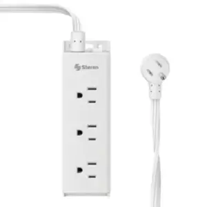 Tira Multicontacto Steren de 9 Salidas Longitud 1.1m Blanco